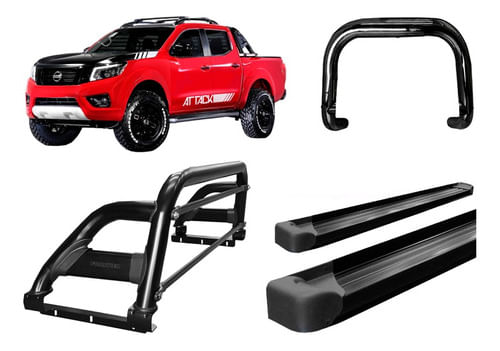 Kit Quebra Mato Santo Antonio H2estribo Frontier 16/20 Preto