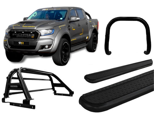 Kit Quebra Mat Estribo Ch Sant Antonio H3 Ranger 13/20 Preto