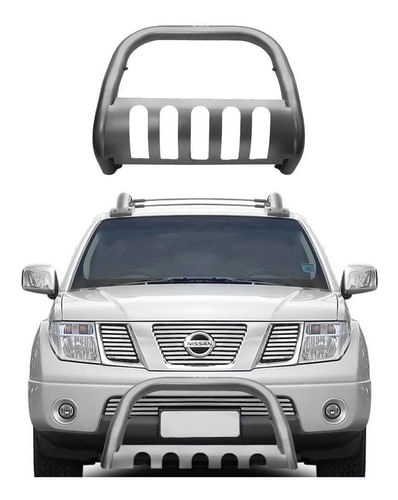 Para-choque Com Protetor Frontier 2008 Grafite