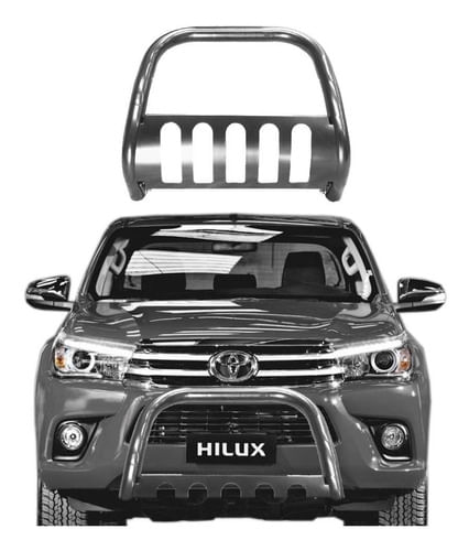 Para-choque De Impulsão Hilux 2016/18 Cromado C/chapa