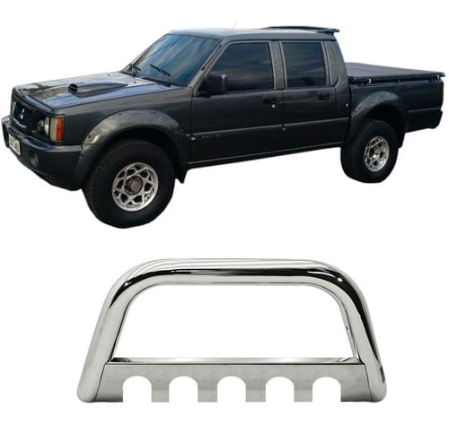 Para-choque De Impulsão L-200 98 Até 04 Cromado Prote