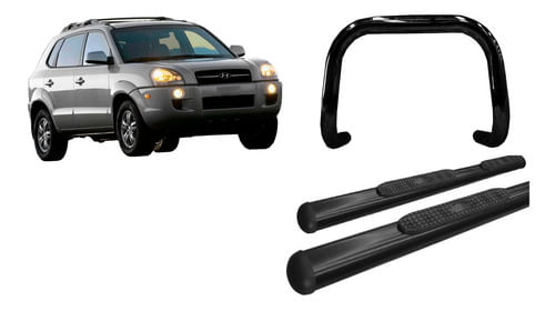 Kit Quebra Mato S/ Barra+estribo Oval Preto Tucton Até 2016