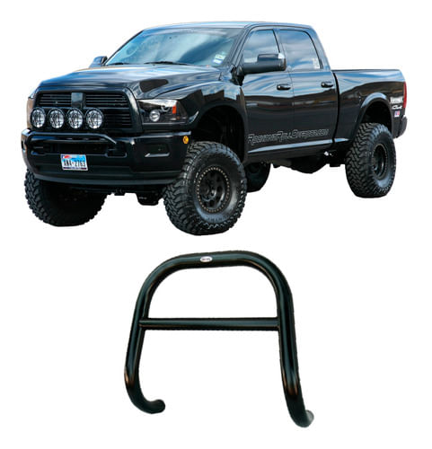 Para-choque De Impulsão Dodge Ram 95 A 2011 Preto Com Barra