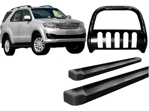 Kit Estribo Plataf Quebra Mato C/ Chapa Preto Sw4 Até 2015