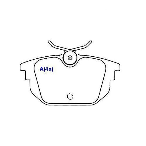 Pastilha de freio traseira Marea Bravo Coupe Alfa 145 1997 a 2016 SYL S1197