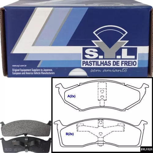 Pastilha Freio Dianteira Chrysler Grand Caravan 1996 a 1999 / SYL1121