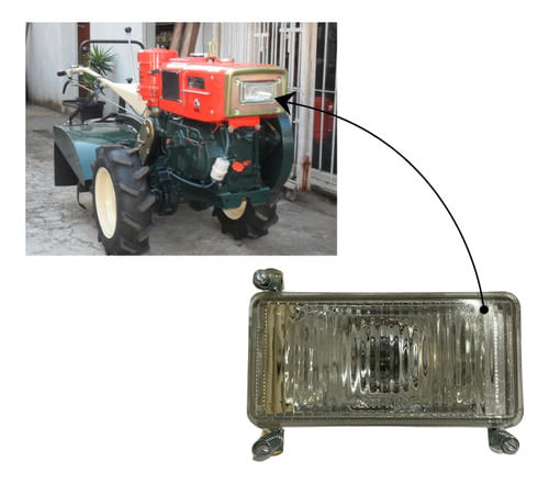 Farol Para Micro Trator Tobatta M90 M130 M140