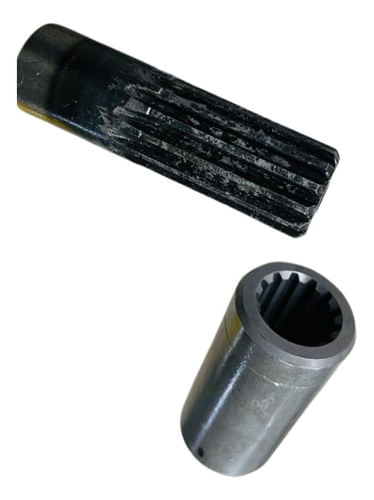 Kit Ponteira E Luva 13 Estrias 7/8 Acoplamento Bomba Hidraul