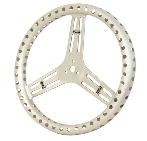 Volante de direção em Alumínio Lightweight Flat Natural 15" - LONGACRE