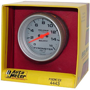 Instrumento Medir Temperatura Gases Escape 0º - 1600º F - Elétrico -2 5/8" - Ultra-Lite - AUTO METER