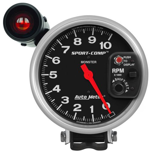 Contagiros 10.000 Rpm - Elétrico - 5" com Shift-Lite Gd - Sport Comp - AUTO METER