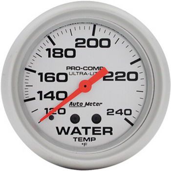 Instrumento Medir Temperatura Água 120º  - 240º  F - Mecânico - 2" 5/8" - Ultra-Lite - 6 Ft. - AUTO METER