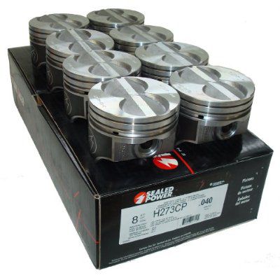 Jogo de Pistão Hipereutético para Chevrolet V8 350 - 0.040 Flat Top com Anéis - SPEED PRO