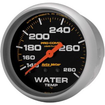Instrumento Medir Temperatura Água 140º - 280º F - Mecânico - 2" 5/8" - Pro-Comp com Liquido - 6 Ft. - AUTO METER