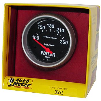 Instrumento Medir Temperatura Água 100 - 250 F - Elétrico - 2 5/8" - Sport Comp - AUTO METER