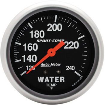 Instrumento Medir Temperatura Água 120º - 240º F - Mecânico - 2 5/8" - Sport Comp - AUTO METER