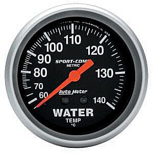 Instrumento Medir Temperatura Água 60-140°C Mecânico 2 5/8 Sport Comp - AUTO METER