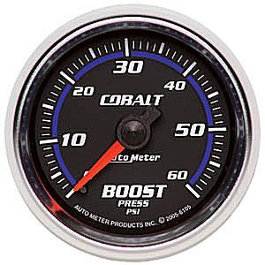 Manômetro Pressão Turbo 0-60 PSI - Mecânico - 2" 1/16" - Cobalt - AUTO METER
