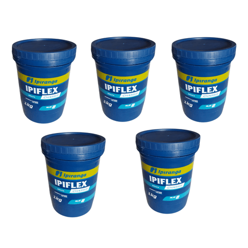 Kit 5 Graxas Ipiranga Modelo Ipiflex Chassis/Rolamento NLGI 2 - 1KG Cada