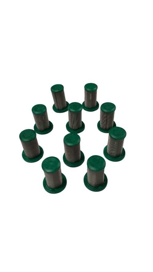 Kit 10 Peneiras Filtro de Bico Para Pulverizadores Verde Malha 100 Com Trama Inox Magnojet