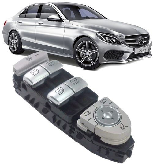 Botao Vidro Eletrico Mercedes C180 C200 C250 C300 C63 de 2014 a 2019 - Preto