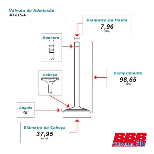 VALVULA ADMISSAO - VW GOL PASSAT SANTANA 1.6 1.8 8V AP CARB