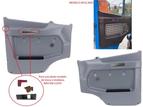 KIT FORRO PORTA MB 709/912/1214/1618/1941 CINZA (P/ PORTA OBJETO E FORRO ORIGINAL) LD/LE