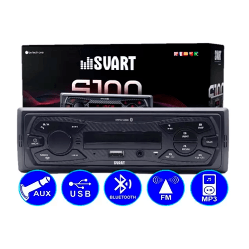 RÁDIO MP3 BT S100 2X10.5W SVART
