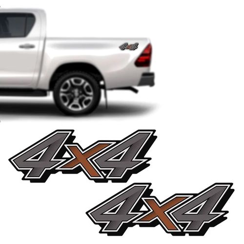 EMBLEMA LATERAL (4X4) ADESIVO TOYOTA HILUX 2021 GRAFITE