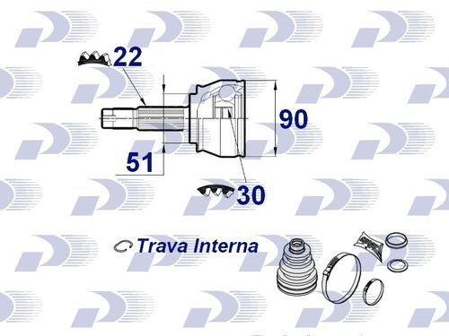 HOMOCINETICA VW LR - 0268791