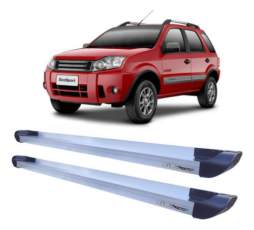 Estribo Ecosport Até 2012 Plataforma De Alumínio Prata