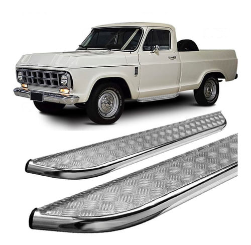 Estribo Lateral D-10 Cabine Simples Chapa Cromado