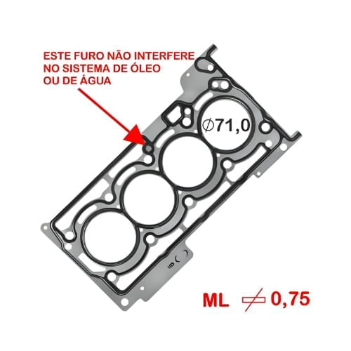JUNTA DO CABECOTE - FIAT PULSE TORO | JEEP RENEGADE COMPASS 1.3 16V