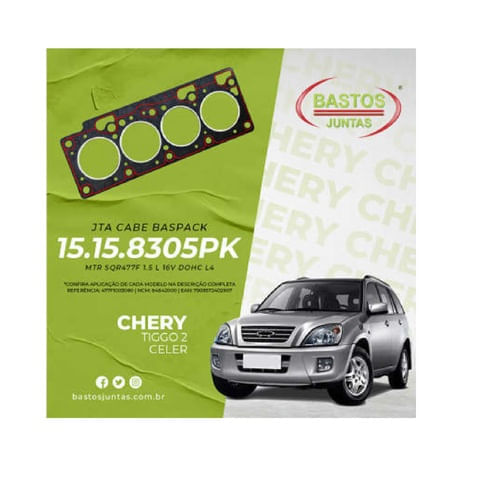 JUNTA DO CABECOTE - CHERY CELER TIGGO 1.5 16V APOS 2012