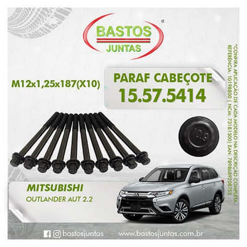 PARAFUSO DE CABECOTE - MITSUBISHI L200 TRITON SPORT 2.4TD 16V APOS 2017