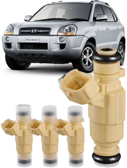 KIT 4 BICO INJETOR TUCSON SPORTAGE I30 2.0 GASOLINA 2006-12