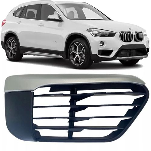Grade Farol de Milha Bmw X1 2016-19 Sem furo do Sensor -Dir