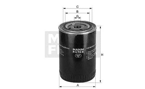 filtro de óleo wp 11102 case volvo   / UN / Mann