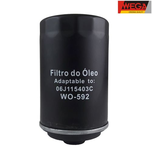 Filtro de Óleo - Jetta - Passat - Tiguan - Novo Fusca - Eos - Audi A3 A4 A5 - Audi Q3 Q5 - Audi TT - Todos com Motor 2.0 TSI e TFSI Audi A4 e A5 1.8