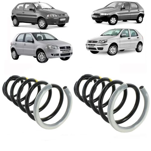 Par de Molas Traseira Veículos com GNV Palio Siena Todos 96 a 2017 - Fabrini