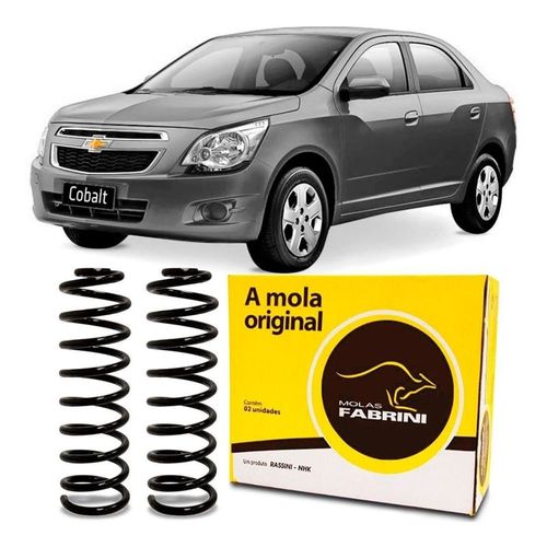 Par de Molas Traseira Fabrini Cobalt 2012 até 2020 sem GNV