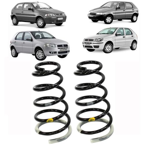 Par de Molas Traseira sem GNV Fiat Palio Hatch e Siena 2001 até 2020 Fabricante Fabrini