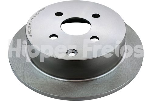 DISCO FREIO (TRAS) (SOLIDO) (4 FUROS) (EXT 258 MM) / COROLLA 02-08 1.6/1.8 16V / HIPPER FREIOS HF502