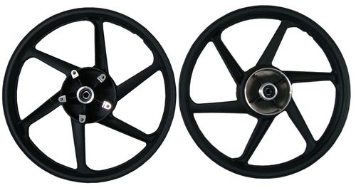 Roda Factor 125 Factor 150 Fazer 150 2009 até 2014 Freio a Disco 6 Palitos Scud Preta  (Par)