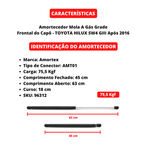 Amortecedor Mola Gás Poltrona Induscar Caio Carga 35 KGF