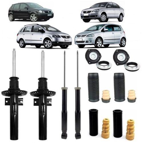 Combo da Suspensão Completa Dianteira e Traseira Fox 03 até 2009 Polo 02 até 2006 Spacefox 06 até 2010