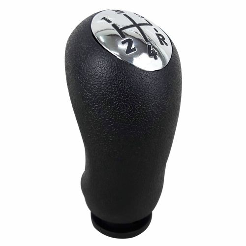 Manopla Bola da Alavanca de Câmbio Preto com Tampa Cromada Renault Logan e Sandero 07 até 2015 Duster e Fluence 2011 até 2016 Megane 06 até 2013