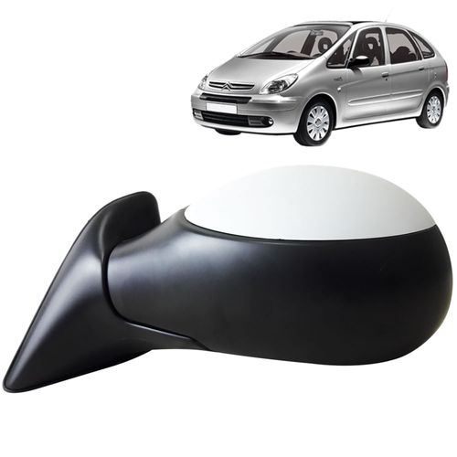 Espelho Retrovisor Externo Controle Elétrico Base de Plástico Prime para Pintar Citroen Xsara Picasso 2001 até 2012