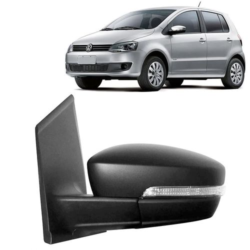 Espelho Retrovisor Elétrico Preto Led Lado Esquerdo com Pisca Integrado Fox 2010 até 2014
