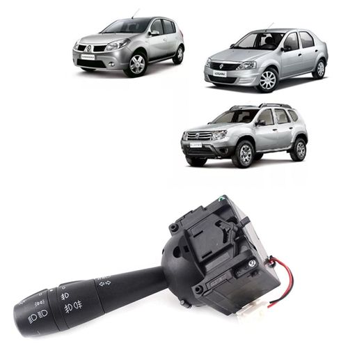 Alavanca de Seta Renault Logan Sandero Duster Oroch Com e sem Milha 2014 2015 2016 2017 2018